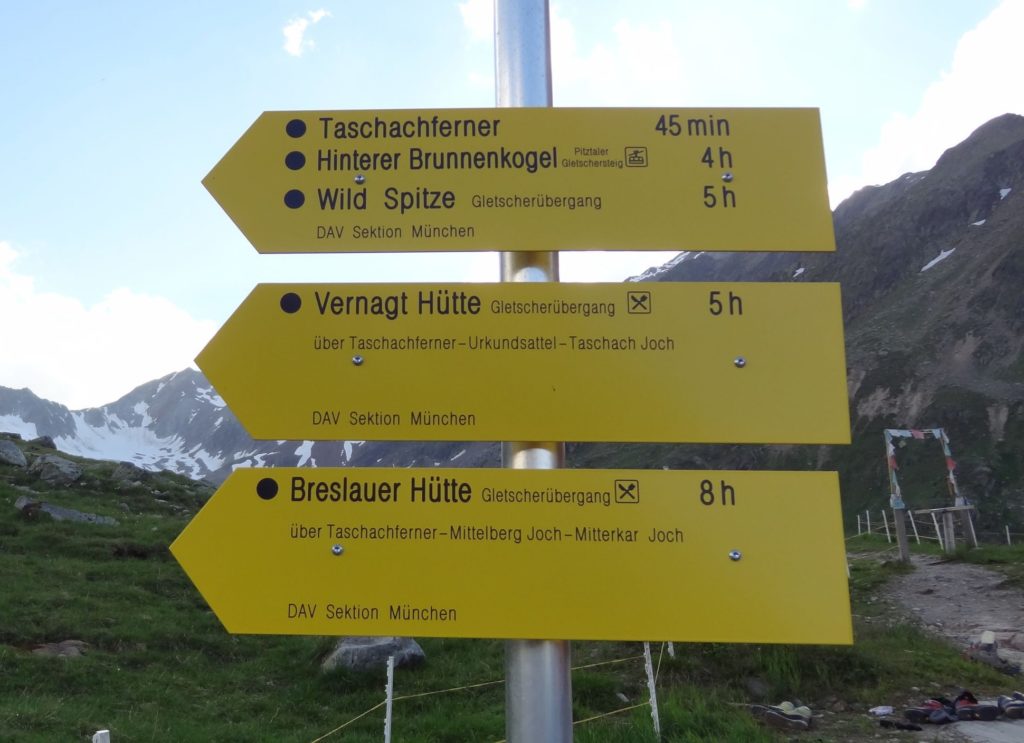 Wegweiser - Pitztal © Katleen Johne Wegweiser - Pitztal © Katleen Johne