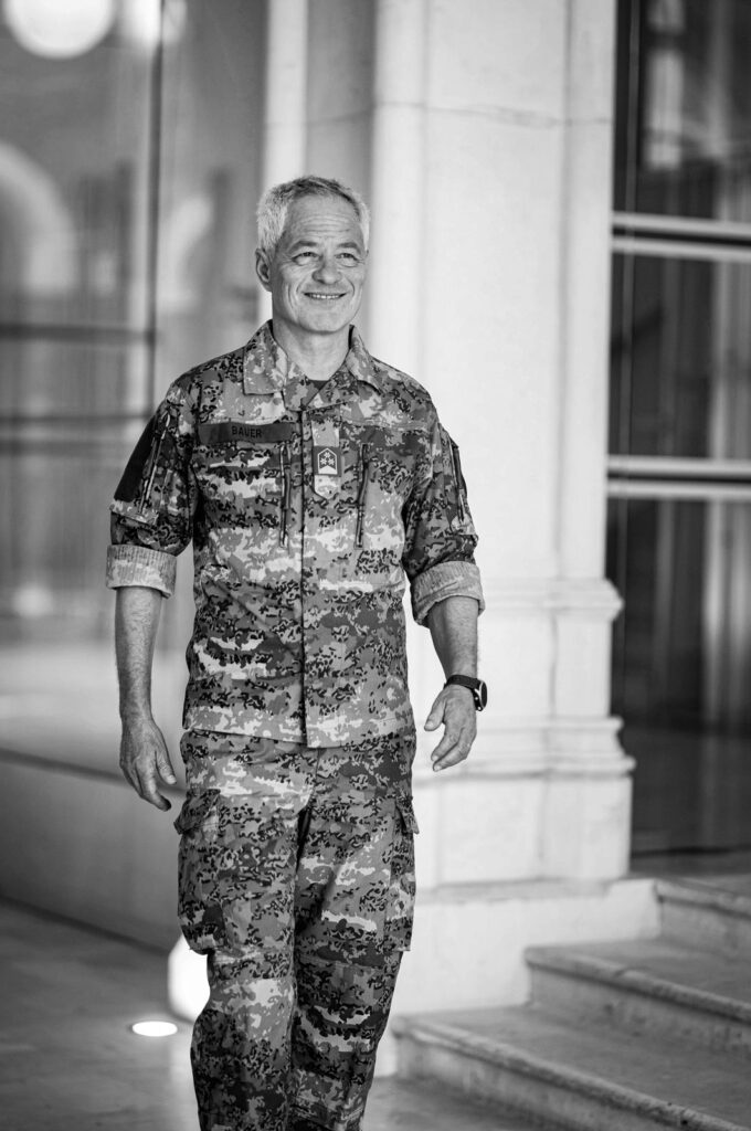 Michael Bauer nach dem Gespräch mit analyse:berg. Foto: Carina Karlovits/Bundesheer