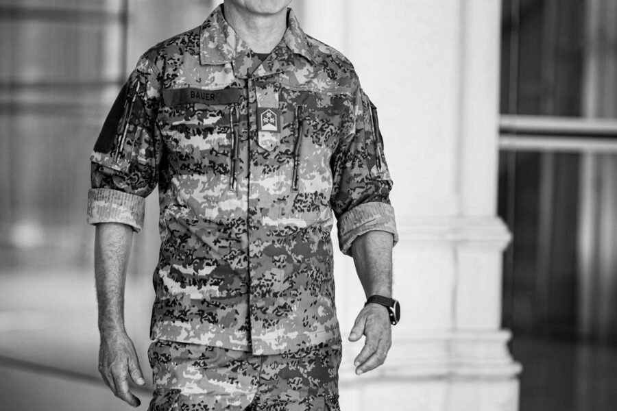Michael Bauer nach dem Gespräch mit analyse:berg. Foto: Carina Karlovits/Bundesheer