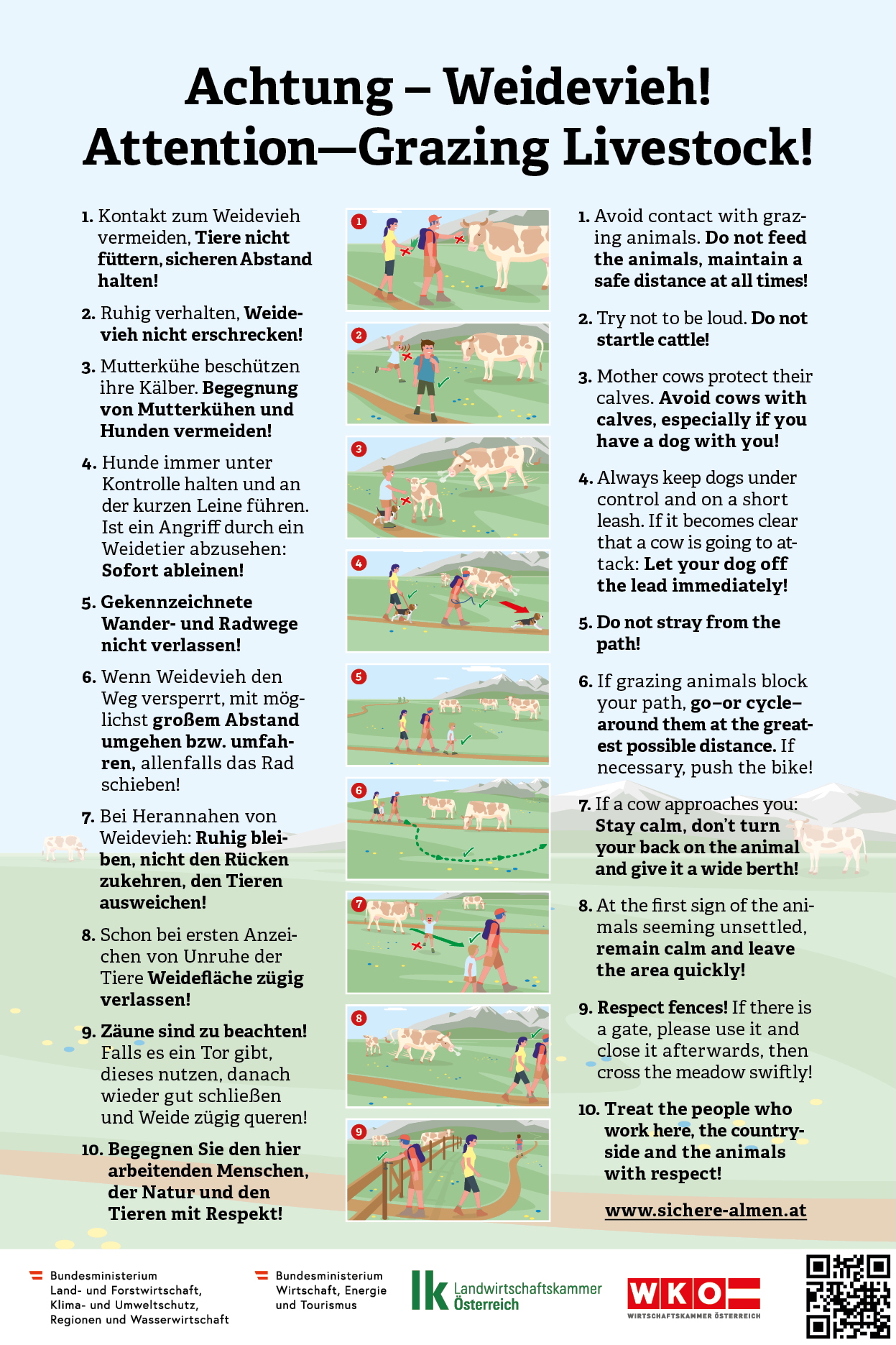 10 Verhaltensregeln Almen