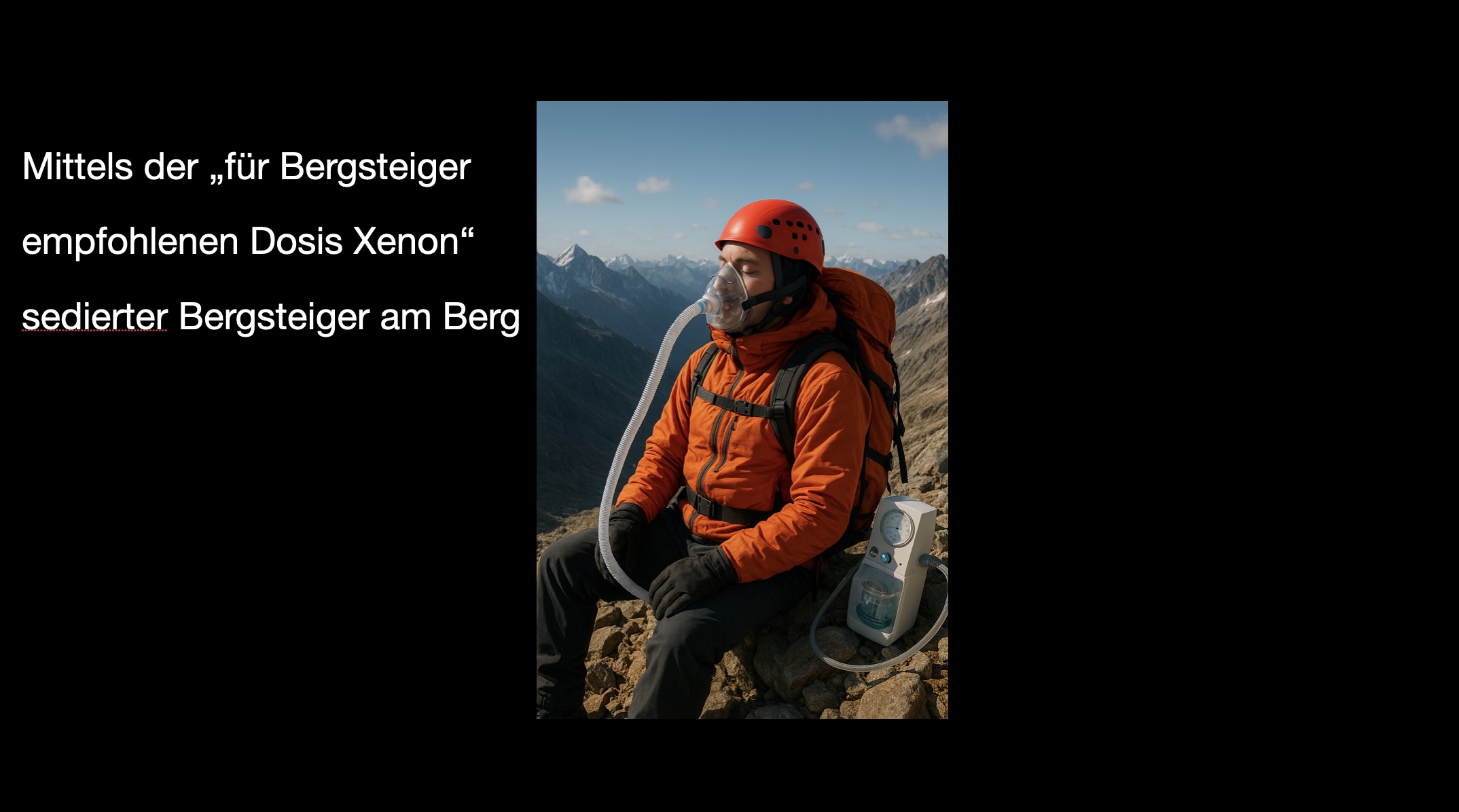 KI_generiert- sedierter Bergsteiger, Lukas Furtenbach