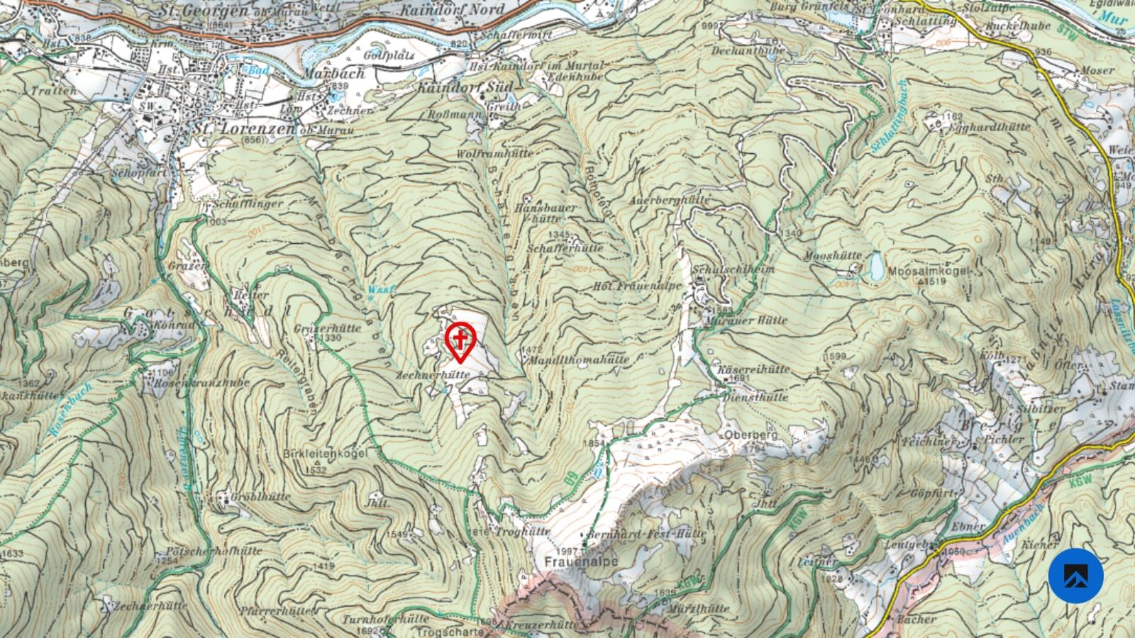 Kuhunfall St. Georgen Übersichtskarte