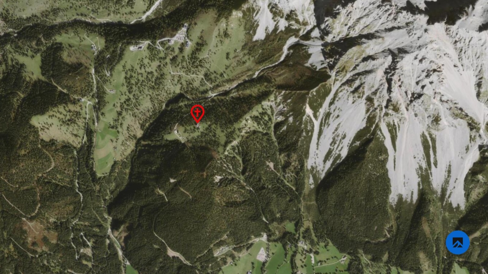 Kuhunfall Austriahütte, Orthofoto